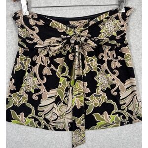 Babydoll Smocked Tube Top Tie Front 2000s Indie Earthy Y2K Apostrophe Floral Lg